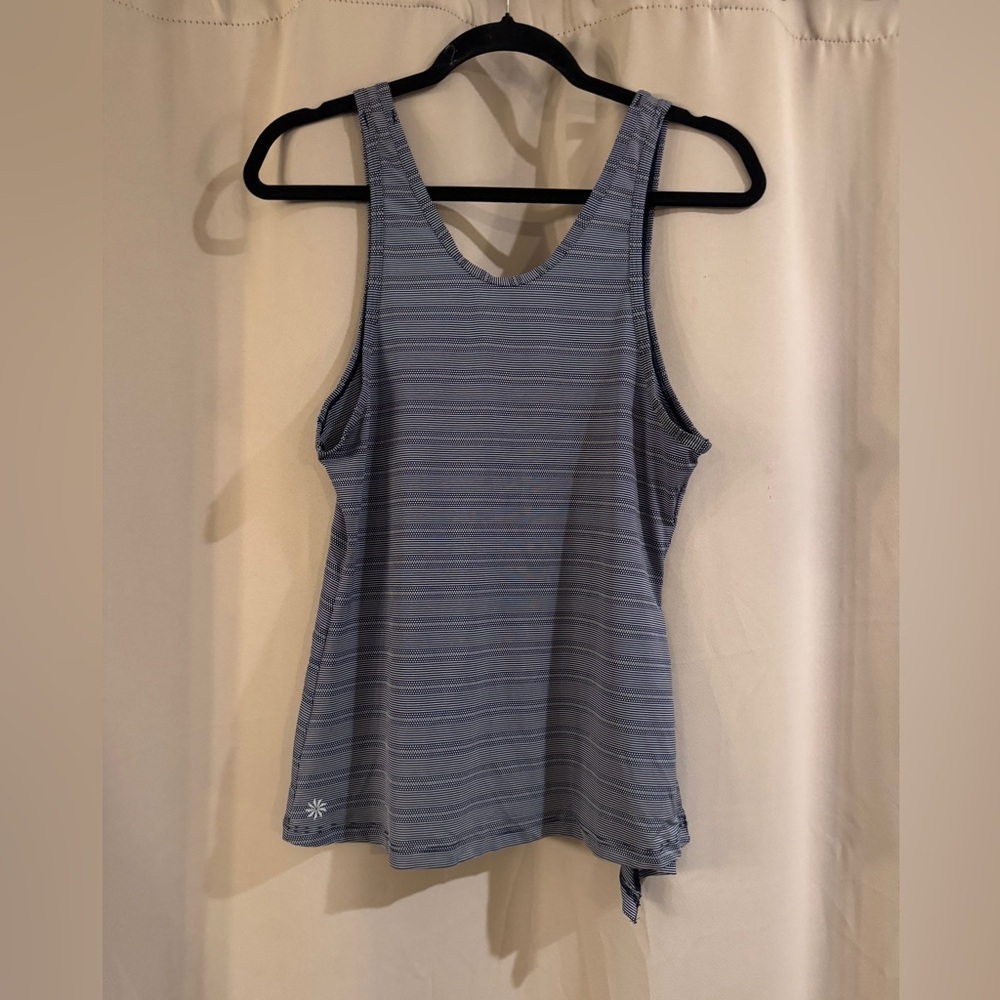 Athleta Blue Striped Women's Tank Top